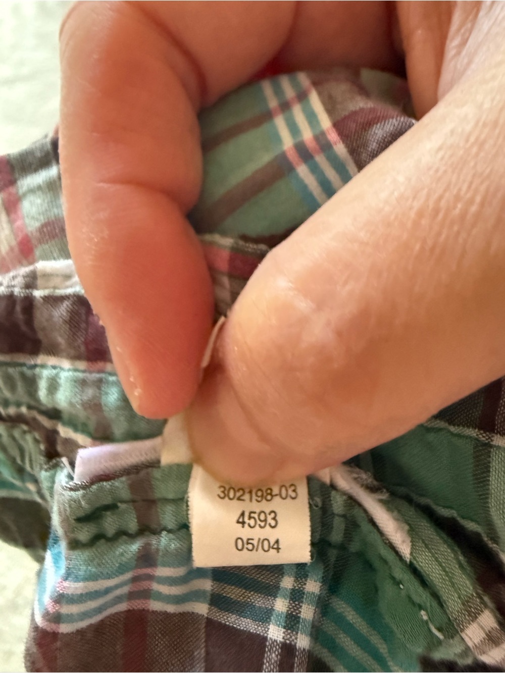 90s Vintage Gap Plaid Babydoll camisole - Y2K Coquette Seersucker Cami - Size 10 - Picture 8 of 8
